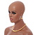 Butter Yellow Faux Pearl Bead Necklace/ Stretch Bracelet/Drop Earrings Set - 44cm L/ 4cm Ext - view 9