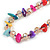 Multicoloured Glass/Shell Necklace/ Flex Bracelet (Size M) / Drop Earrings Set (Assorted Colours) - 40cm L/5cm Ext - view 8