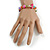 Multicoloured Glass/Shell Necklace/ Flex Bracelet (Size M) / Drop Earrings Set (Assorted Colours) - 40cm L/5cm Ext - view 6