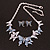Blue/Grey Enamel Butterfly Necklace and Stud Earrings Set in Silver Tone - 44cm L/6cm Ext - view 5
