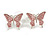 Pastel Multi Enamel Butterfly Necklace and Stud Earrings Set in Silver Tone - 44cm L/6cm Ext - view 10