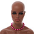 Simulated Pearl and Glass Bead Short Necklace & Bracelet Set in Pink/ 38cm L/ 5cm Ext (Natural Irregularities) - view 3