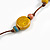 Multicoloured Ceramic Coin/ Round Bead Brown Cord Necklace and Drop Earrings Set/48cm L/Slight Variation In Colour/Natural Irregularities - view 7