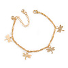 Ankle Chain/ Anklet/ Beach Anklet Foot Jewellery with Dragonfly Charms for Women Girl In Gold Tone Metal - 19cm L/ 6cm Ext