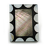 45mm L/Rectangular Shape Sea Shell Brooch/Black/Silver/Grey Shades/ Handmade/ Slight Variation In Colour/Natural Irregularities