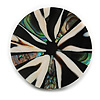 40mm L/Round Sea Shell Brooch/White/Black/Abalone Shades/ Handmade/ Slight Variation In Colour/Natural Irregularities