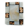 45mm L/Rectangular Shape Sea Shell Brooch/Silvery/Natural Shades/ Handmade/ Slight Variation In Colour/Natural Irregularities