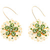 Jumbo Lightgreen Floral Earrings