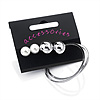 Versatile Set Of Hoop & Stud Earrings (Silver Tone)