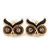 Children's/ Teen's / Kid's Small 'Owl' Stud Earrings In Gold Plating - 11mm Width