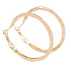 40mm Slick Polished Hoop Earrings In Gold Tone