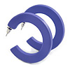 45mm Trendy Purple Matte Acrylic Hoop Earrings