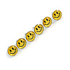 Happy Smiley Face - Set of 3 Identical Stud Earrings - 8mm Diameter