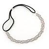 Wedding/ Bridal Clear Crystal Fancy Pattern Elastic Hair Band/ Elastic Band/ Headband - 59cm L (not stretched)