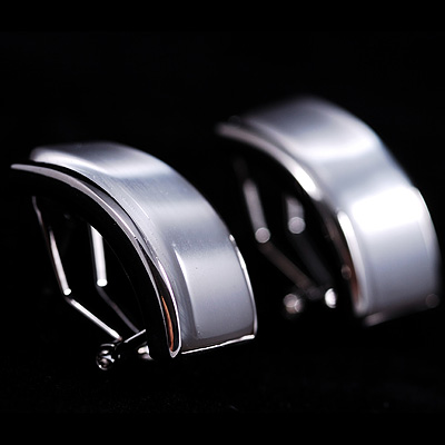 Small C-Shape Ash Earrings