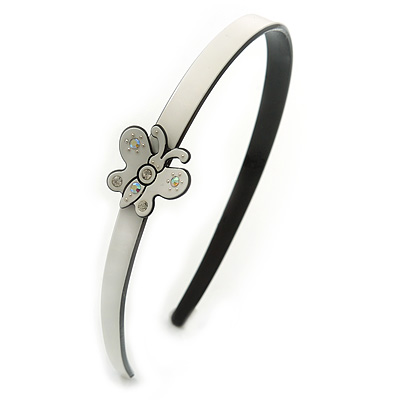White/ Black Acrylic Alice/ Hair Band/ HeadBand with Crystal Butterfly