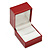 Large Burgundy Red Leatherette Ring Box