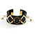 Black Crystal Plastic Fashion Bangle Bracelet