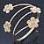 Gold Plated Crystal Daisy Upper Arm, Armlet Bracelet - Adjustable