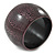 Wide Chunky Cracked Effect Wood Bracelet Bangle (Pink/ Black) - Medium - 19cm L