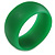 Off Round Acrylic Bangle Bracelet In Green Matte Finish - Medium Size