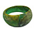 Asymmetric Blurred Green/Yellow/Black Acrylic Bangle Bracelet Matte Finish - Medium