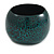 Wide Chunky Cracked Effect Wood Bracelet Bangle (Black/Green) - S/M Size