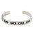 Polished Silver Tone 'Infinity' Slip-On Cuff Bracelet - up to 21cm