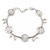 Matt Light Silver Tone Butterfly, Freshwater Pearl Chain Bracelet - 17cm L/ 3cm Ext