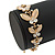 Gold Tone Crystal, Cat's Eye Stone Dragonfly Bracelet - 16cm L/ 4cm Ext