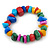 Multi Agate Chip Semi-Precious Stone Flex Bracelet - 18cm L