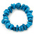Turquoise Coloured Agate Chip Semi-Precious Stone Flex Bracelet - 18cm L