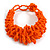 Fiery Coral Cluster Bracelet with Orange Seed Beads & Semi-Precious Stones – Adjustable 17cm + 4cm Extender, 45g