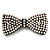 Vintage Imitation Pearl Bow Brooch (Gun Metal)
