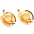 Gold Hat Earrings