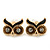 Children's/ Teen's / Kid's Small 'Owl' Stud Earrings In Gold Plating - 11mm Width