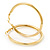 Large Classic Polished Gold Tone Hoop Earrings - 50mm Diameter