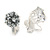 8mm Clear Round Cut Cz Clip On Earrings In Silver Tone