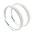 60mm Large White Enamel Hoop Earrings