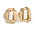 Contemporary Irregular 'O' Shape Clear Crystal Drop Earrings In Gold Tone - 38mm Tall