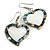 50mm L/Silvery Grey/Abalone Heart Shape Sea Shell Earrings/Handmade/ Slight Variation In Colour/Natural Irregularities