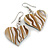 50mm L/Cream/Natural Heart Shape Sea Shell Earrings/Handmade/ Slight Variation In Colour/Natural Irregularities