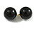 20mm Diameter/ Black Acrylic Ball Stud Earrings