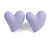 Lilac Acrylic Heart Stud Earrings (one-sided design) - 25mm Tall