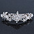 Bridal Wedding Prom Silver Tone Diamante 'Daisy Flower' Barrette Hair Clip Grip - 85mm Across