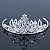Princess Style Bridal/ Wedding/ Prom/ Party Rhodium Plated Swarovski Crystal Mini Hair Comb Tiara - 60mm
