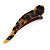 Tortoise Shell Effect Curved Acrylic Hair Beak Clip/ Concord Clip (Brown/ Yellow) - 10cm Across