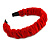 Scarlet Red Velour Fabric Flex HeadBand/ Head Band