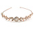 Bridal/ Wedding/ Prom Rose Gold Tone Clear Crystal Floral Tiara Headband