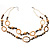 Boho Two Strand Bead Light Cream Fashion Necklace
